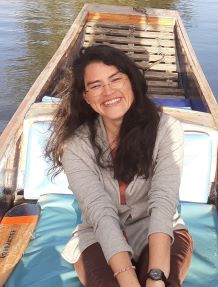 Mariana Pinto Leitao Pereira sat on a boat